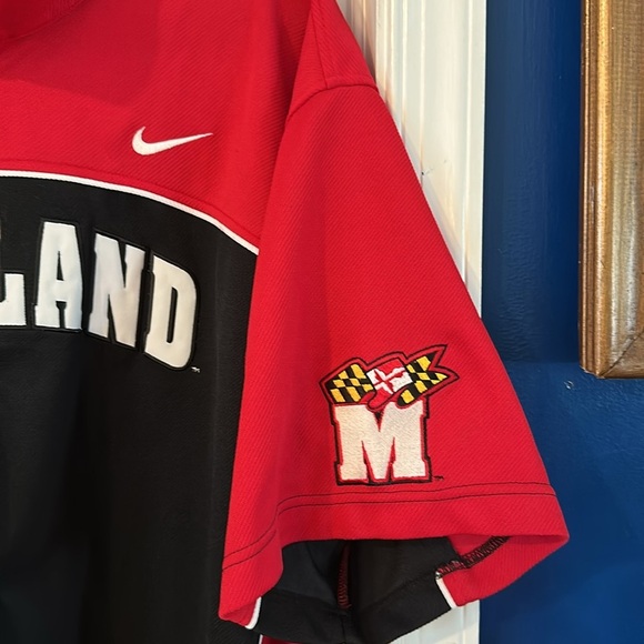 Men’s Nike Elite Maryland Terrapins UMD NCAA Basketball Warm Up Shooting Shirt - Picture 6 of 10